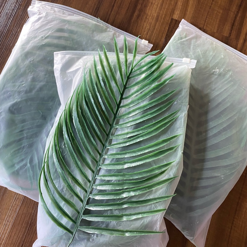 Artificial Green Palm Leaf Decor